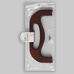 Ручка-фермуар для сумки, деревянная, на магнитах, с креплением, 27×12×2.5 см, коричневая