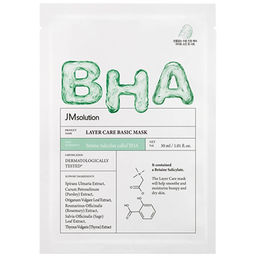 1ШТ! JMSOLUTION Тканевая маска с BHA-кислотой для проблемной кожи LAYER CARE BASIC MASK (30 мл)  фото 3