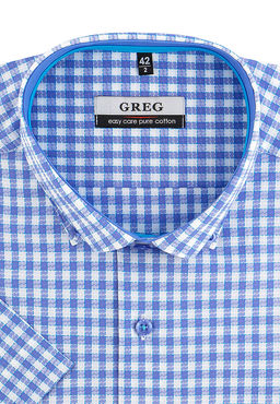 Сорочка мужская короткий рукав GREG 215/101/3319/Z/b/1p