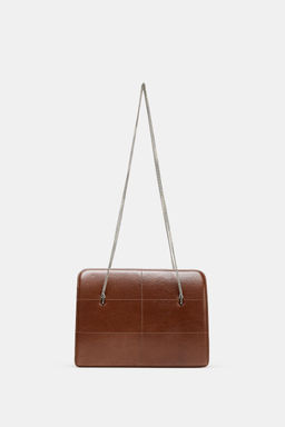 BOLSO PIEL DE HOMBRO / Chocolate