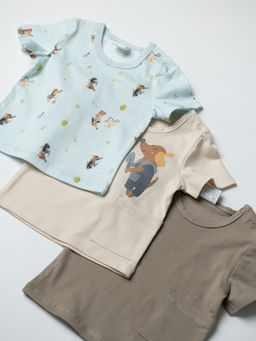 Футболка из тонкого хлопка, беж/синий - Lesi kids фото 20