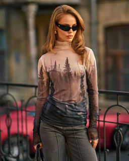 Водолазка-гольф из сетки 56.8.13