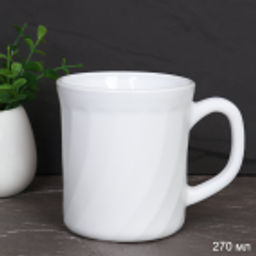 Кружка 270 мл 9 см рифленая белая А / XCB250YF white /уп 6/48/ 619409