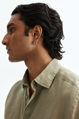 Camisa de lino Slim Fit - H&m фото 9