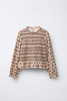 PRINTED ELASTICATED TOP