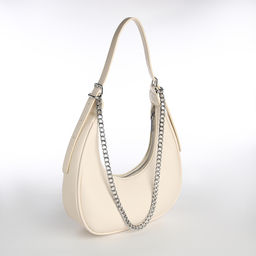 Сумка женская хобо на молнии, цвет молочный - Textura фото 2