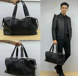 Дорожная сумка, кожа, MIRONPAN 20852 Черный