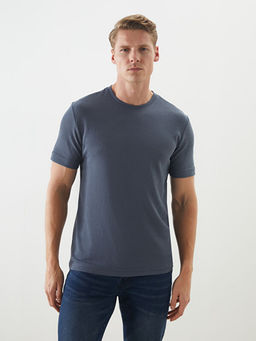 Bisiklet Yaka K?sa Kollu Erkek Dokulu Ti??rt