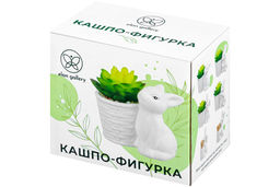 Кашпо-фигурка 11*7,5*10 см Зайчик с цветком - Elan gallery фото 15