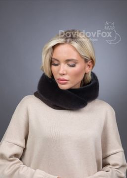 ВИДЕООБЗОР Платок Трикотаж Норка Кофе Граде