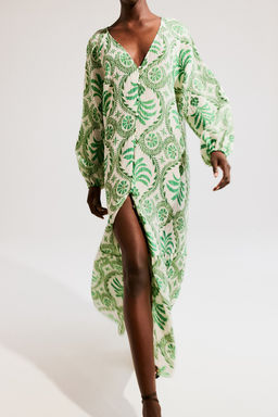 Vestido de crepe con cinturon de anudar - H&m фото 2