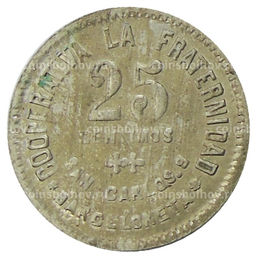 Монета 25 сентимо 1923 года Испания  Барселона