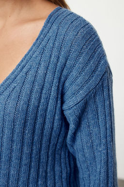 Tas Merserize Gorunumlu Yunlu Genis Kal?p Basic Triko Kazak TWOAW23KZ01844 - Trendyolmilla фото 12