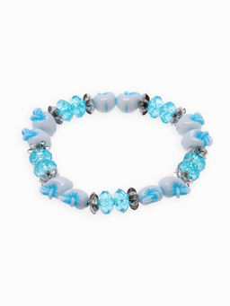 Цена за 2 шт. Браслет детский «Выбражулька» яблочки, d=5 см, голубой