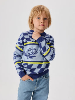 ACOOLA / Джемпер детский для мальчиков Dino сине-зеленый