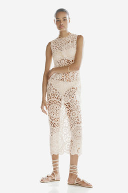 Vestido de algod?n efecto crochet - H&m фото 4