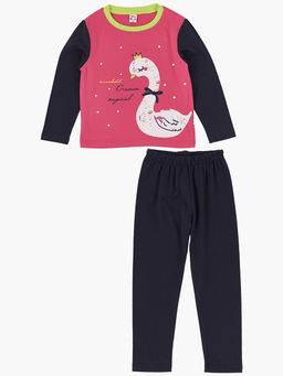 Пижама для девочки UD 1056 малиновый