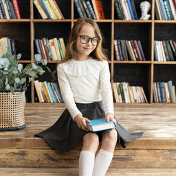 Джемпер детский молочный с жабо Д-254 (146, 76)