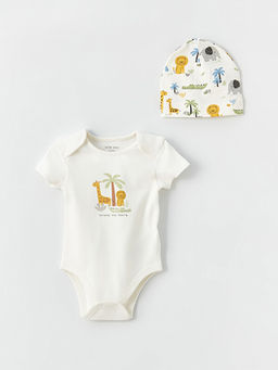 Bisiklet Yaka Bask?l? Erkek Bebek Hastane ??k?? Seti 3l? - Waikiki фото 2