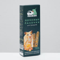 Зерновые палочки Пижон для грызунов, медово-яичные, 2 шт, 106 г