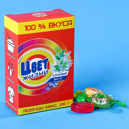 Карамель с фруктовой начинкой Цвет жизни, 100 г.