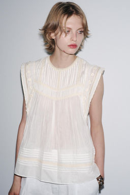 ZW COLLECTION EMBROIDERED BLOUSE - Zara фото 2