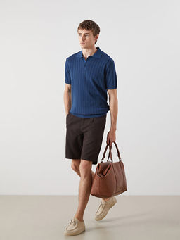 Polo Yaka K?sa Kollu Erkek Triko Kazak