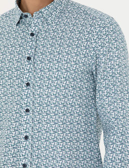 Рубашка Pierre Cardin Slim Fit светло-синяя с длинным рукавом