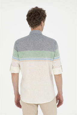 U. S. Polo Assn / Мужская зеленая рубашка с длинным рукавом - U.s. polo assn фото 5