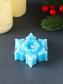 Цена за 2 шт. Свеча новогодняя Звездочка ажурная, 757025 мм, голубая - Simaland фото 3