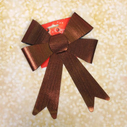 Цена за 2 шт. Бант на ёлку "Элегант" 23*29 см, Черный шоколад