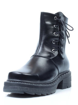 939 BLACK Ботинки зимние женские (натуральная кожа, натуральный мех)