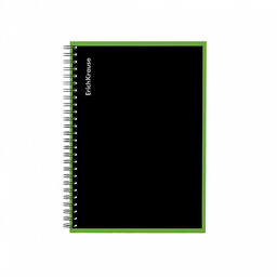 Цена за 12 шт. Тетрадь общая ученическая на спирали ErichKrause Accent, А4, 120 листов, клетка, ламинация глянцевая, структурное тиснение лён  фото 6
