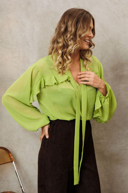 Блуза Gizart 15410 салатовый фото 5
