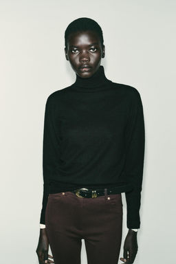 MID-WAIST BELTED JEGGINGS - Zara фото 2
