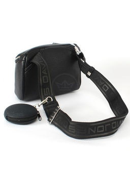 Сумка женская искусственная кожа DJ-CM 6924A-BLACK, 1отд, плечевой ремень, черный SALE 259727 - Adelia фото 7