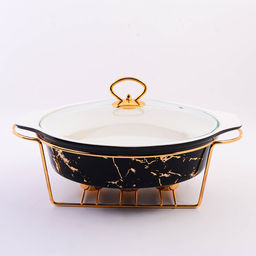 7445-1 Мармит 1,25л фарфор/металл MB (х4)