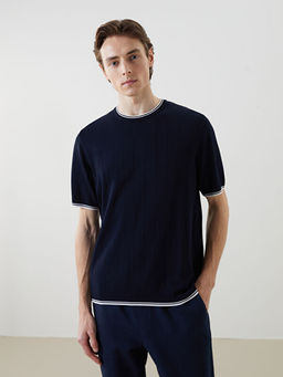 Bisiklet Yaka K?sa Kollu Erkek Triko Kazak