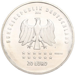 Монета 20 евро 2016 года Германия 175 лет Гимну Германии