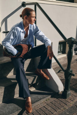 LEATHER PENNY LOAFERS - Zara фото 11