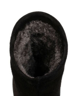 Полусапоги женские на литой подошве., Черные. Замша. Подклад овчина.