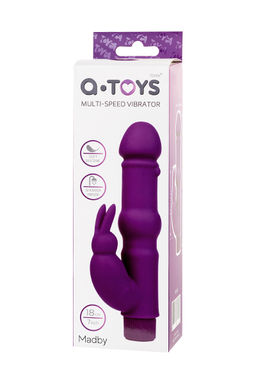 Нереалистичный вибратор TOYFA A-Toys, силикон, фиолетовый, 18 см  фото 6