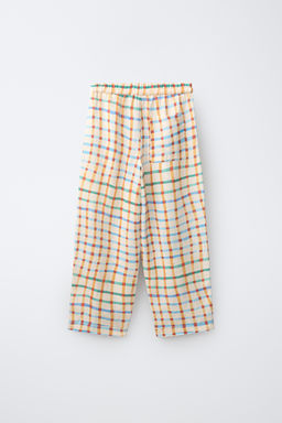 PANTAL?N RELAXED CUADROS 100% LINO CLARA CEBRIAN  / Crudo - Zara фото 2