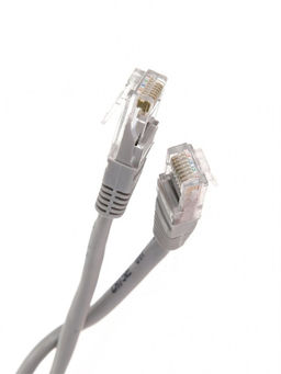 Патч-корд литой TELECOM UTP, 1м, кат. 5е, серый (NA102-1м)