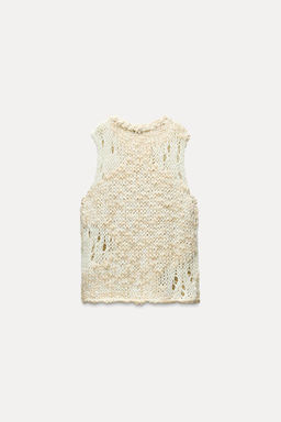 OVERSIZE KNIT SLEEVELESS JUMPER - Zara фото 6