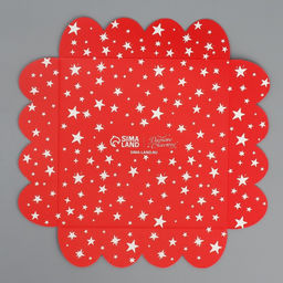 Цена за 5 шт. Коробка для кондитерских изделий с пластиковой крышкой «Сказочного Нового года», 13×13×3 см