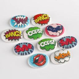 Посыпка сахарная с картинкой микс: Поп арт фразы для декора капкейков, торта, напитков, 20 г. - Simaland фото 4