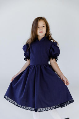 Л23-24 платье для девочки ВЕНДИ синий - Etoelf фото 8