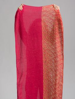 в составе шерсть Большой красивый палантин с переплетением рогожка. - Tantino фото 2