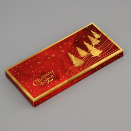 Цена за 5 шт. Коробка под шоколад новогодняя без окна «С Новым годом», 17×8×1.4 см